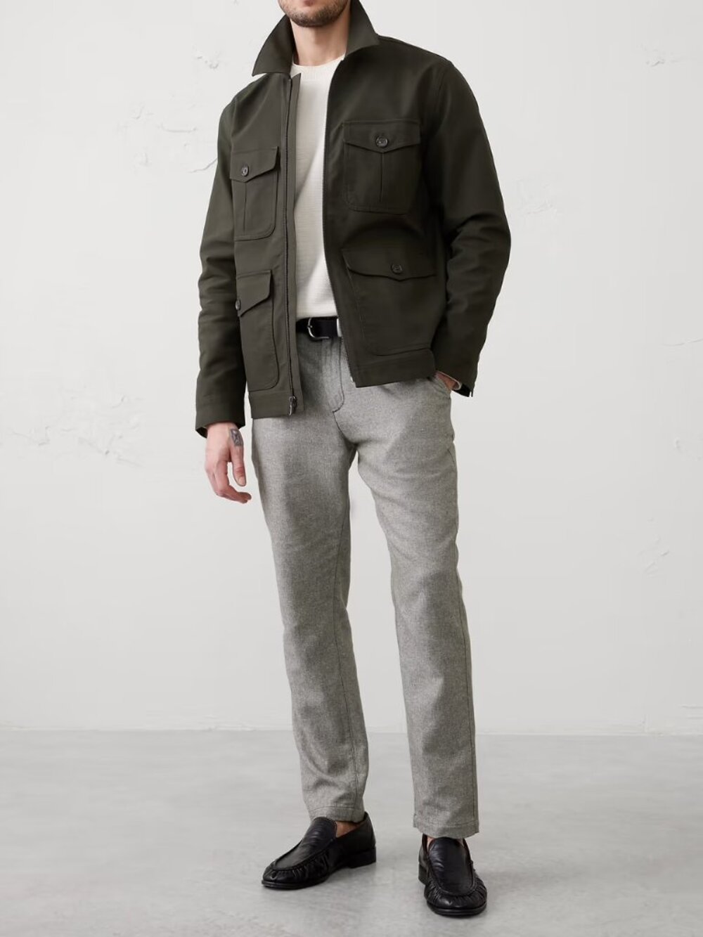 Banana Republic - Linen-Blend Pant - Desert Thyme Green